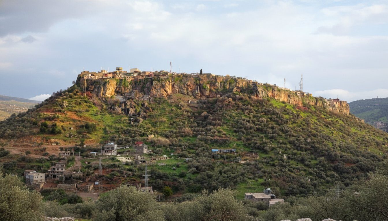 Ancient mountain town of Amedi on its rock plateau